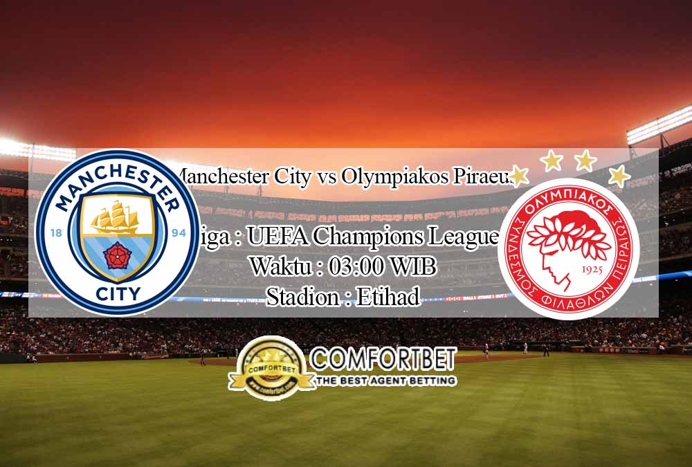 Prediksi Skor Manchester City vs Olympiakos Piraeus 4 November 2020